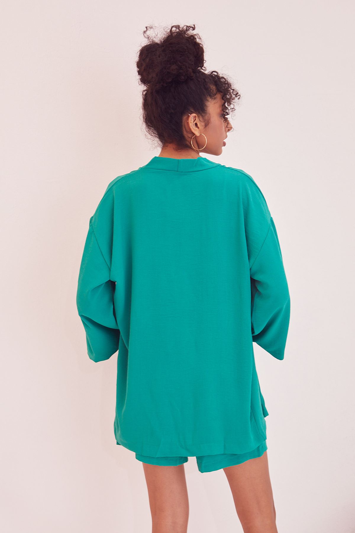 Şortlu Kimono Takım-Yeşil