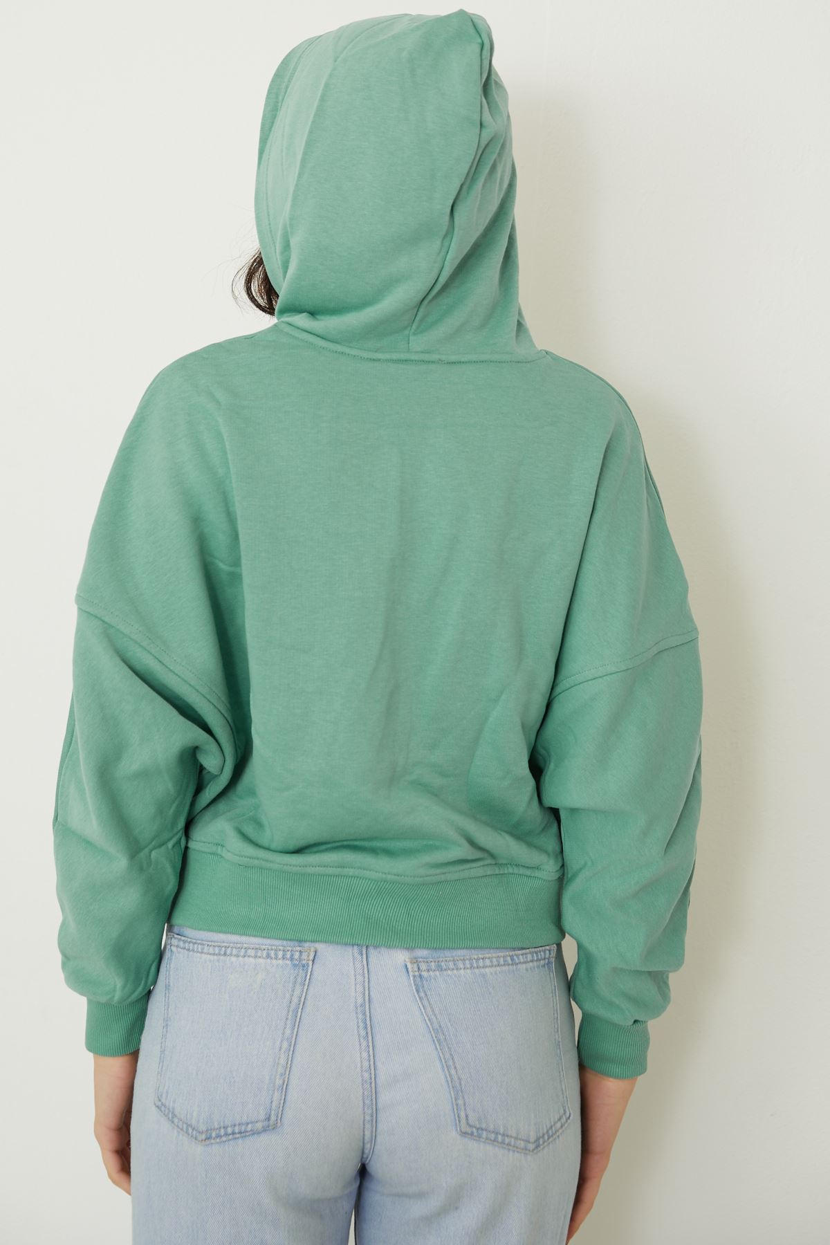 Baskılı Sweatshirt-Yeşil