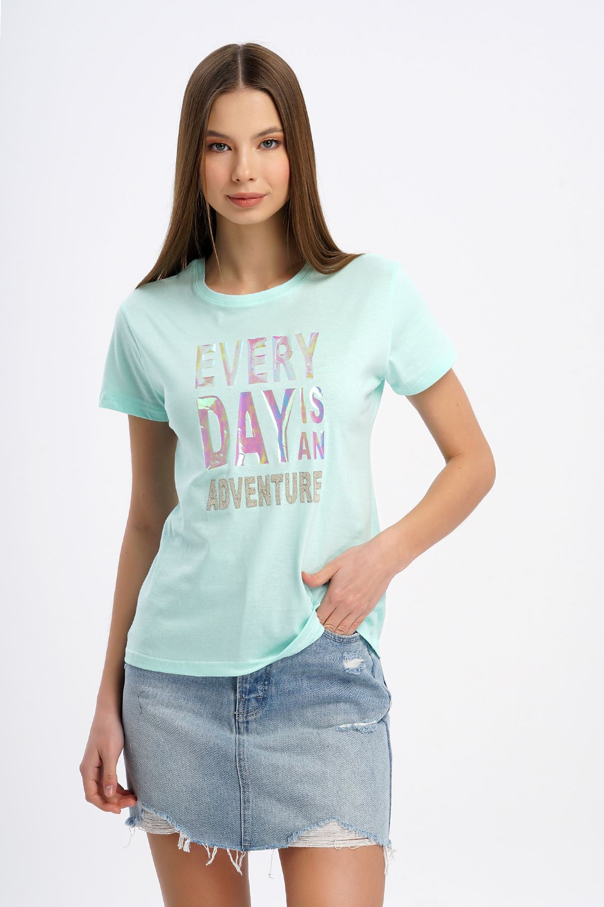 EverDay Baskılı T-shirt-Yeşil